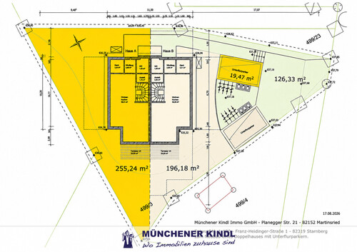 Grundstücksaufteilung DHH - ***Klein aber fein*** Grundstück in Starnberg für Doppelhaushälfte***