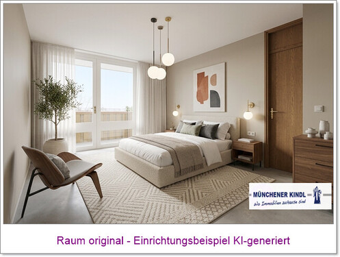 Schlafzimmer_KI_luwai_MueKi - 2 Zimmer Etagenwohnung in Germering