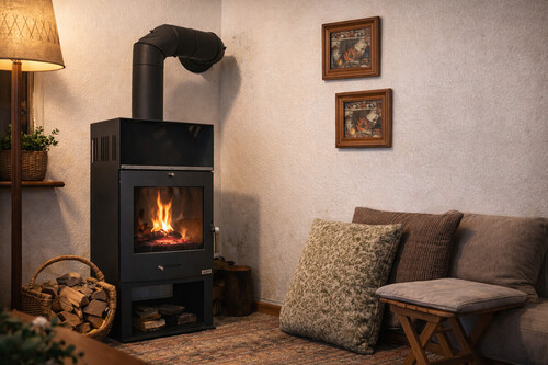 Holzofen Wohnzimmer - 