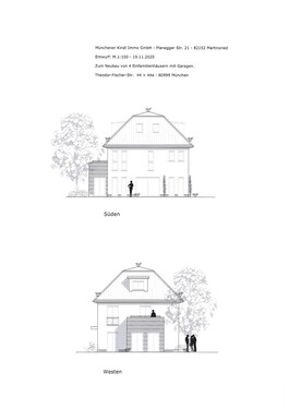 Süd und Westansicht Haus - 