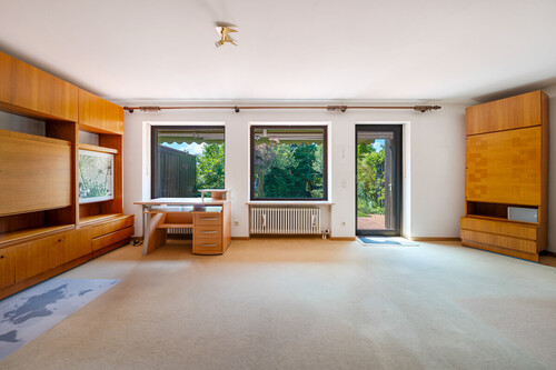 Wohnzimmer - Reihenmittelhaus mit 107,55 m&sup2; in Unterhaching zum Kaufen