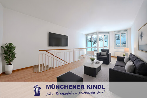 Wohnzimmer (Visualisierung) - Helle 2-Zi Maisonette-Wohnung mit Südbalkon