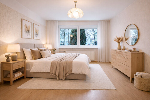 Schlafzimmer (Visualisierung) - 3 Zimmer Etagenwohnung in München