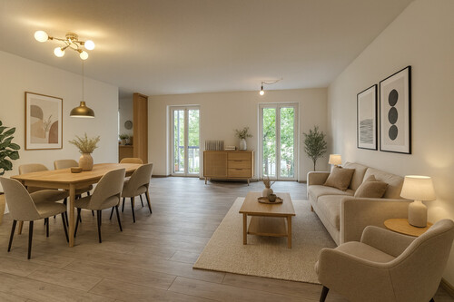 Renovierungsvorschlag Wohnzimmer - Etagenwohnung mit 68,00 m² in Eichenau zum Kaufen