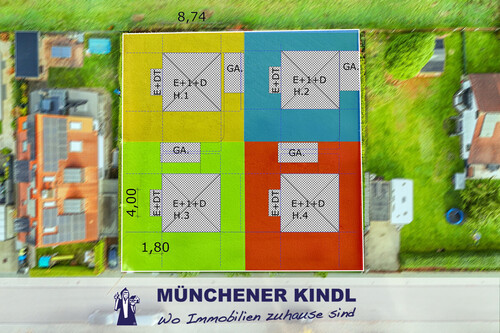 Beplanung 4 EFH - ***Bauträger aufgepasst: Grundstück für 4 Einfamilienhäuser in Untermenzing***