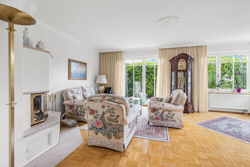 Wohnzimmer - Doppelhaushälfte mit 128,00 m² in München zum Kaufen