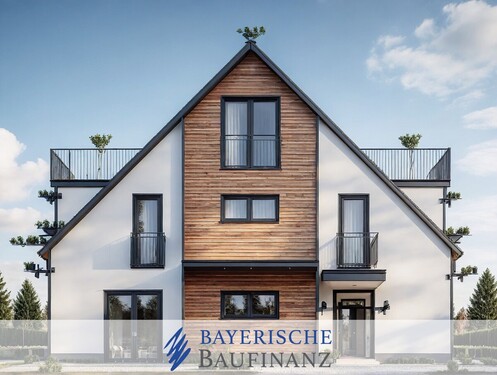 *STRASSENANSICHT* - • FAMILIENFREUNDLICHE DHH • NEUBAU • RUHIGE SÜD-LAGE IN FELDMOCHING • 450 m ZU U-BAHN UND S-BAHN•