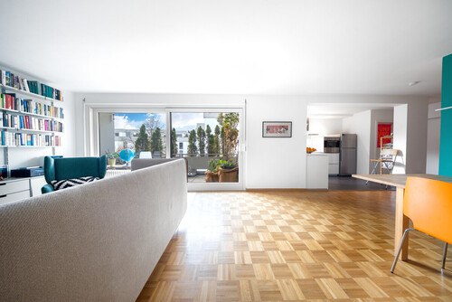 Wohnzimmer - Etagenwohnung mit 105,04 m&sup2; in München zum Kaufen