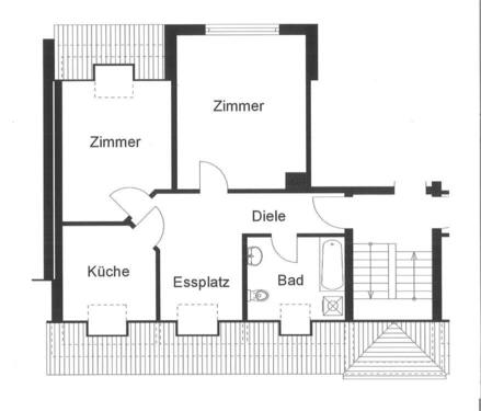 2-Zimmer-Wohnung - Dachgeschoßwohnung mit 64,41 m&sup2; in Alfeld zur Miete