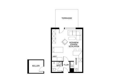 Grundriss - Kohlscheid – Attraktive Kapitalanlage mit Terrasse, Garten und Stellplatz