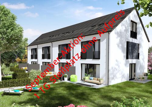 Außenbild 3D September - Erstbezug KfW 40! Reiheneckhaus mit hoher KfW Förderung.