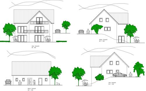 Ansichten - Einfamilienhaus mit individueller Planung in naturnaher Umgebung