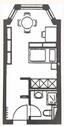 Grundriss - 1- Zimmerwohnung mit 21,40 m&sup2; in Fürth zum Kaufen