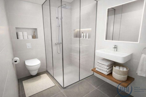 Badezimmer - 2- Zimmerwohnung mit 50,81 m&sup2; in Berlin zum Kaufen