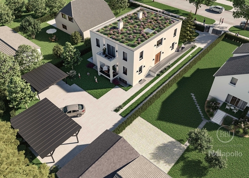 Visualisierung (1) - BAUGENEHMIGUNG INKLUSIVE! FREIES BAUGRUNDSTÜCK FÜR EIN MEHRFAMILIENHAUS MIT 4 WOHNEIHEITEN!