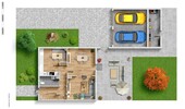 Grundriss Erdgeschoss mit Garage - 