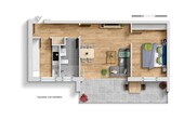Grundriss - quer - 2 Zimmer Etagenwohnung in Erkrath