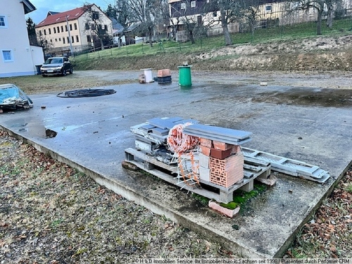 Blick Bauplatz - Grundstück in Glashütte