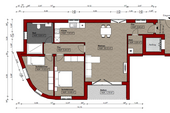 Grundriss - 3 Zimmer 3- Zimmerwohnung zur Miete in Flensburg
