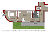 Grundriss - 2 Zimmer 2- Zimmerwohnung zur Miete in Flensburg