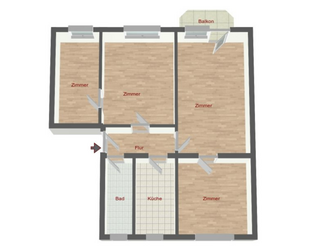 4 Zimmer Wohnung im Urlaubsort Schierke