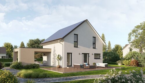 Hausansicht Garten - Ihr individuelles Traumhaus in Schleiz - modern, nachhaltig und nach Ihren Wünschen!