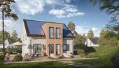 Hausansicht Garten - Ihr Traum vom Eigenheim: Individuelles Einfamilienhaus in Schloßvippach