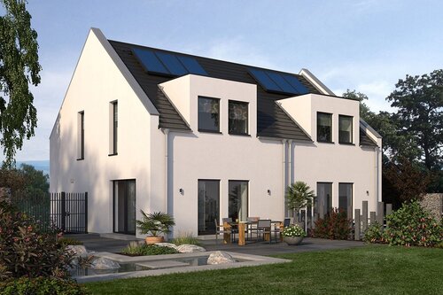 Gartenansicht - Duo Deal Doppelhaus - Ihr Eigenheim zum Schnäppchenpreis - Neu, individuell und effizient!