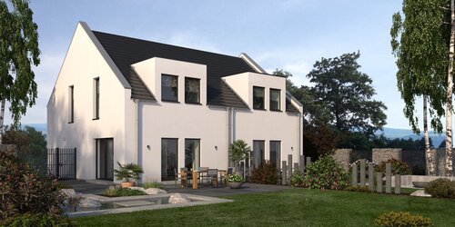 Gartenansicht - Moderne Doppelhaushälfte zum Aktionspreis - Nach Ihren Wünschen für Sie gebaut!