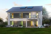 Gartenansicht mit 2 Vollgeschossen - 7 Zimmer Mehrfamilienhaus, Wohnhaus zum Kaufen in Schorfheide