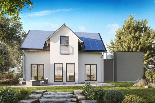 Move 3 Gartenansicht - Ihr Traumhaus in Potsdam und Umgebung:. Ein individuell gestaltetes Einfamilienhaus mit allkauf