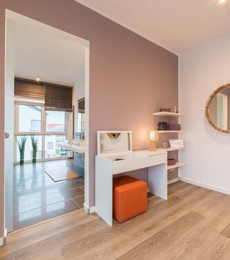 Schlafzimmer Sicht zum Bad - 