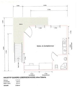 31g Grundriss - Private Kapitalanlage in Freiberg ( 2 vermietete 1-Zimmer-Apartments)