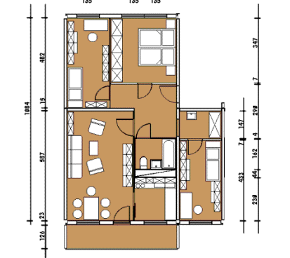 Grundriss 1058310012 - WG-Tip in Strehlen: 4-Zimmer-Wohnung mit Balkon im 5. OG
