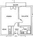 Grundriss Obergeschoss - 2 Zimmer Etagenwohnung in Dresden