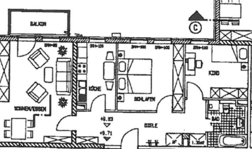 3-Zimmer - 3 Zimmer Etagenwohnung zur Miete in Dresden