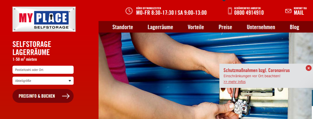 MyPlace - Selfstorage: Mein Platz für mehr Platz!